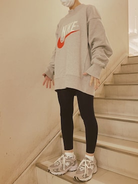 「NIKE(ナイキ)のアイテム(ソックス/靴下)」を使った、micooさん(キッズ・149cm)の冬コーディネート