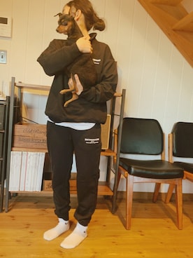 「NIKE(ナイキ)のアイテム(ソックス/靴下)」を使った、micooさん(キッズ・149cm)の冬コーディネート