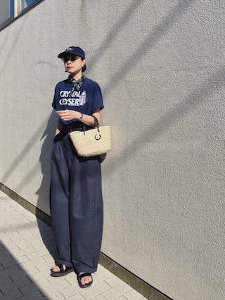 「yae(ヤエ)のSuper wide curve pants / スーパーワイドカーブパンツ(その他パンツ)」を使った、Kanocoさん(レディース・170cm)の春コーディネート