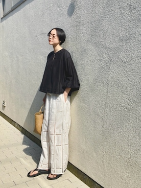 「OOFOS(ウーフォス)のアイテム」を使った、Kanocoさん(レディース・170cm)の春コーディネート