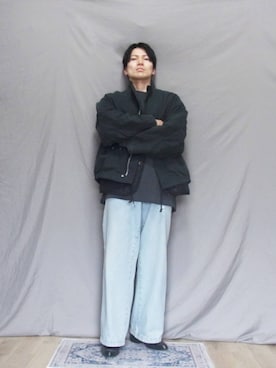 kamoiさんの「LAYERED 3WAY MILITARY BLOUSON(SHORT M-65)」を使ったコーディネート