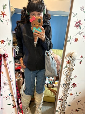 「NIKE(ナイキ)のアイテム(その他アウター)」を使った、Y🐻N🎸さん(レディース・153cm)の冬コーディネート