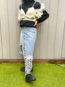 「NIKE(ナイキ)のアイテム(その他アウター)」を使った、komariさん(レディース・163cm)の秋コーディネート