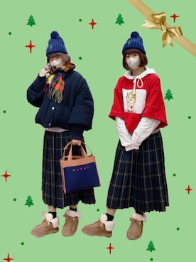 チャッキーナ 𓆌さん(レディース・160cm)の冬コーディネート