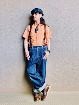 YasushiImanishiさんの「ウェストオーバーオール（EVISU | エヴィス）」を使ったコーディネート