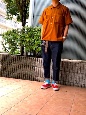 n@oyaさんの（BLUE WORK | ブルーワーク）を使ったコーディネート