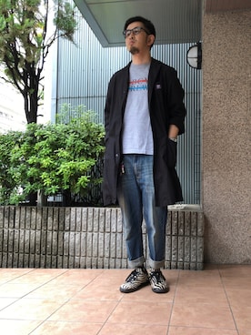 n@oyaさんの（BLUE WORK | ブルーワーク）を使ったコーディネート
