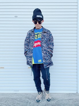 「NIKE(ナイキ)のアイテム(パンツ)」を使った、sui_mmyさん(キッズ・155cm)の冬コーディネート