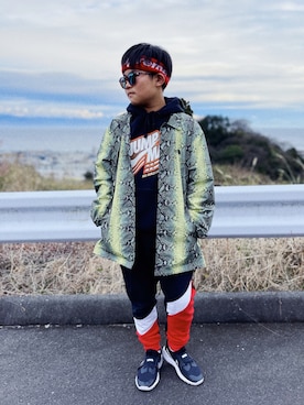 「NIKE(ナイキ)のアイテム(パンツ)」を使った、sui_mmyさん(キッズ・151cm)の冬コーディネート