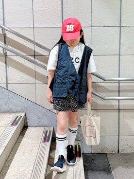 「NIKE(ナイキ)のアイテム(スニーカー)」を使った、sui_mmyさん(キッズ・130cm)の春コーディネート