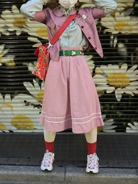 「SPINNS(スピンズ)のアイテム(レッグウェア)」を使った、クリヤマさん(レディース・158cm)の春コーディネート