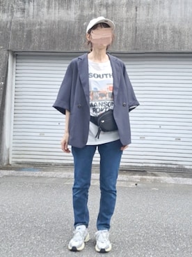 「NIKE(ナイキ)のアイテム」を使った、piiiikoさん(レディース・152cm)の夏コーディネート