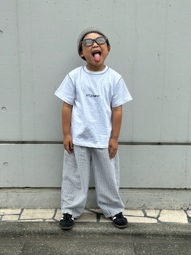 「adidas(アディダス)のアイテム(シューズ)」を使った、utaさん(キッズ・110cm)の夏コーディネート