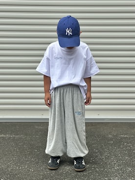 「adidas(アディダス)のアイテム(シューズ)」を使った、utaさん(キッズ・110cm)の夏コーディネート