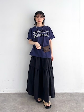 「NOGLE(ノグル)の【NOGLE/ノグル】ティアードロングスカート(スカート)」を使った、maoさん(レディース・153cm)の春コーディネート