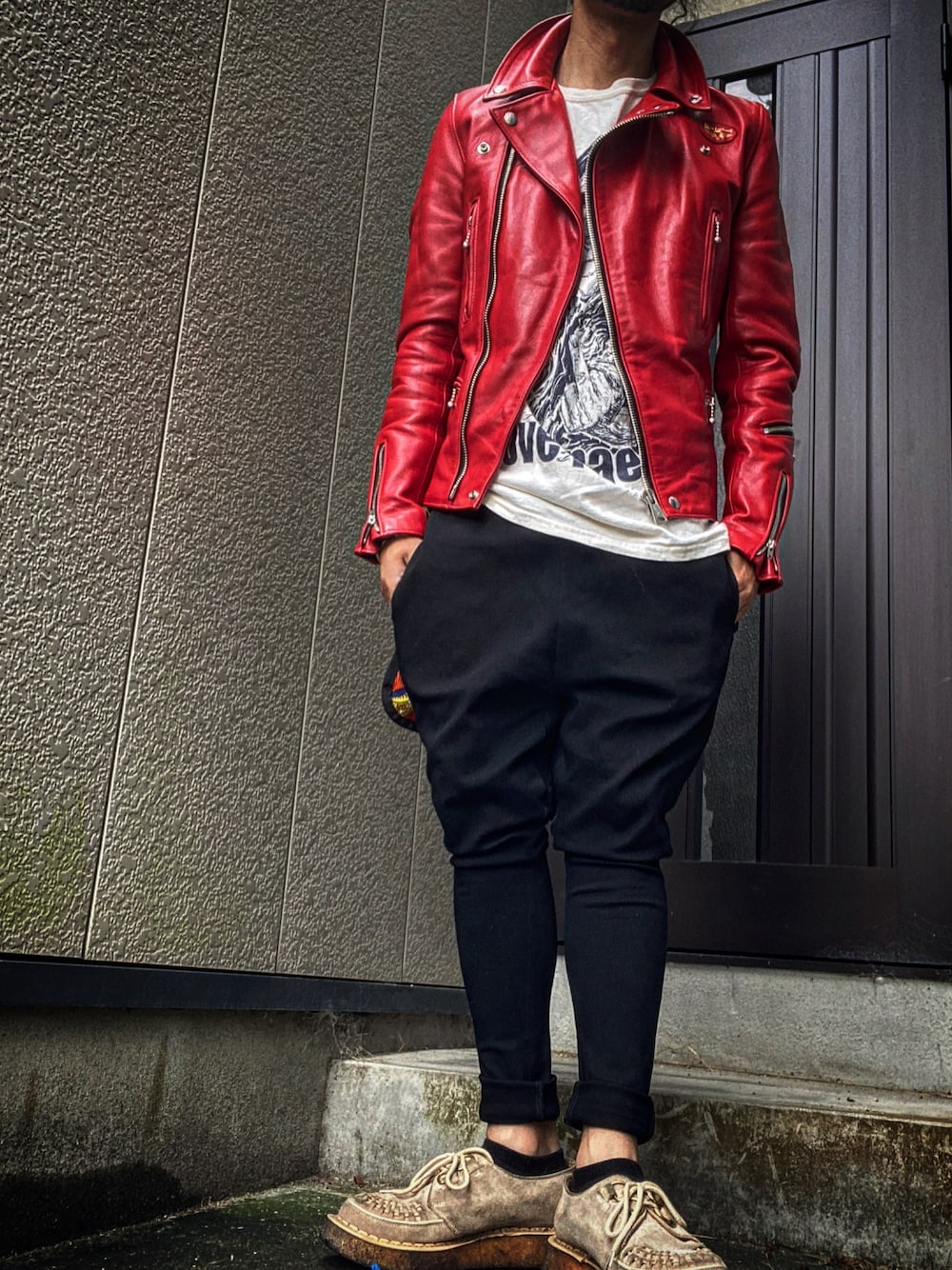 yochioさんの（Lewis Leathers）を使ったコーディネートの1枚目の写真