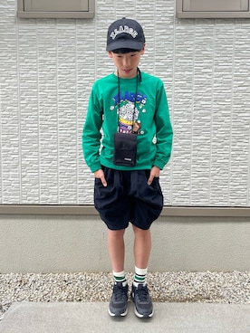 「NIKE(ナイキ)のアイテム(スニーカー)」を使った、kanaさん(キッズ・145cm)の春コーディネート