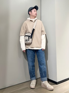 ãARMANI EXCHANGEïŒã¢ã«ããŒããšã¯ã¹ãã§ã³ãžïŒã®ãA|X ã¢ã«ããŒã ãšã¯ã¹ãã§ã³ãžãAXããŽãã¬ãŒã¹ã¢ããã¹ããŒã«ãŒïŒã¹ããŒã«ãŒãããŒãžã¥ç³»ïŒãã䜿ã£ããð©J.HARAããïŒã¡ã³ãºã»167cmïŒã®æ¥ã³ãŒãã£ããŒã