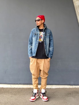 「NIKE(ナイキ)のアイテム(スニーカー)」を使った、hasshi(ハッシー)さん(メンズ・173cm・40代)の春コーディネート