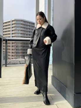 「STUDIOUS(ステュディオス)のアイテム(バッグ)」を使った、坂田 円香 Sakata Madokaさん(レディース・163cm)の秋コーディネート