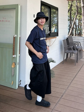 「thisisneverthat(ディスイズネバーザット)のT-Logo Tee(Tシャツ/カットソー)」を使った、りくおさん(メンズ・165cm)の春コーディネート