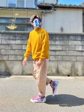 「NIKE(ナイキ)のアイテム(スニーカー)」を使った、ホンマヨさん(メンズ・175cm)の春コーディネート