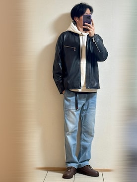 「NIKE(ナイキ)のアイテム(パーカー)」を使った、Sammyサミーさん(メンズ・177cm・40代)の冬コーディネート