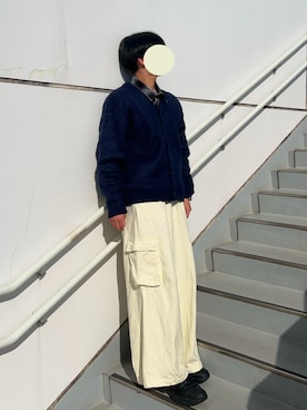 chanさんの「ワイドバギーデニムカーゴパンツ（ASTRONOMY | アストロノミー）」を使ったコーディネート