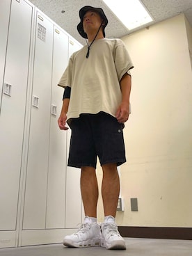 「NIKE(ナイキ)のアイテム(帽子)」を使った、植草ムノイズ達郎さん(メンズ・174cm・40代)の秋コーディネート