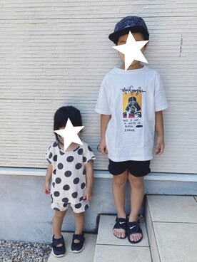 「NIKE(ナイキ)のアイテム(帽子)」を使った、SOJOSYOさん(キッズ・130cm)の秋コーディネート