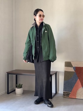 「NIKE(ナイキ)のアイテム(ブルゾン)」を使った、ひなさん(レディース・165cm)の春コーディネート