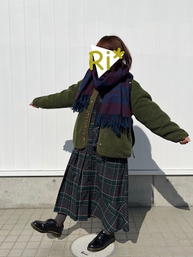 「reca（レカ）のアイテム（ストール/ショール）」を使った、Ri*さん（レディース・152cm）の春コーディネート