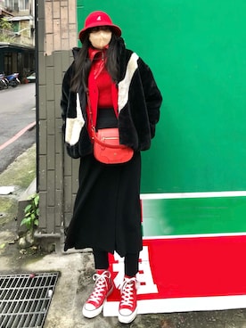 「NIKE(ナイキ)のアイテム(その他アウター)」を使った、121さん(レディース・162cm)の冬コーディネート