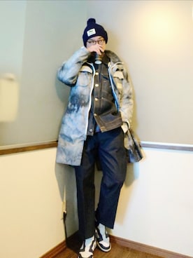 「NIKE(ナイキ)のアイテム(その他アウター)」を使った、P3さん(メンズ・178cm)の冬コーディネート