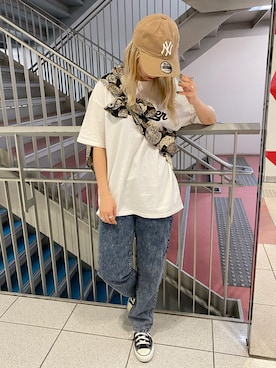 「SPINNS(スピンズ)のアイテム(シャツ/ブラウス)」を使った、aaayNさん(レディース・162cm)の夏コーディネート