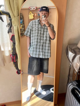 「NIKE(ナイキ)のアイテム(ソックス/靴下)」を使った、Jongmin Leeさん(メンズ・180cm)の夏コーディネート