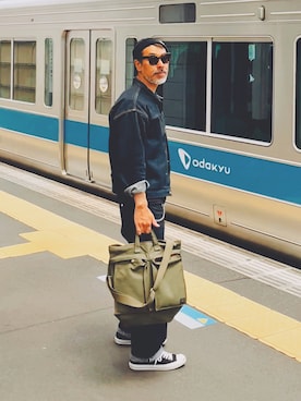 YosaKuginoさんの「フライングエース 2WAYヘルメットバッグ（PORTER | ポーター）」を使ったコーディネート
