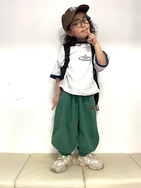 「NIKE(ナイキ)のアイテム(バッグ)」を使った、KeeeTさん(キッズ・100cm)の春コーディネート
