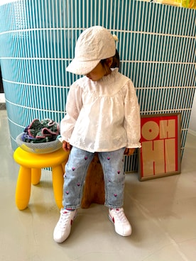 「NIKE(ナイキ)のアイテム(シューズ)」を使った、ねこひろしさん(キッズ・90cm)の春コーディネート