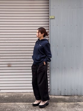 「NIKE(ナイキ)のアイテム(パーカー)」を使った、まいちんさん(レディース・150cm)の春コーディネート