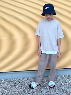 「NIKE(ナイキ)のアイテム(帽子)」を使った、一護さん(キッズ・151cm)の夏コーディネート