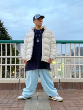 「NIKE(ナイキ)のアイテム(ダウンジャケット/コート)」を使った、龍一 (The Loveless)®︎さん(メンズ・168cm)の春コーディネート