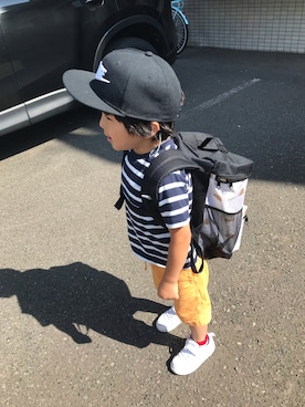 「NIKE(ナイキ)のアイテム(帽子)」を使った、✳︎sho-ma✳︎さん(キッズ・100cm)の夏コーディネート