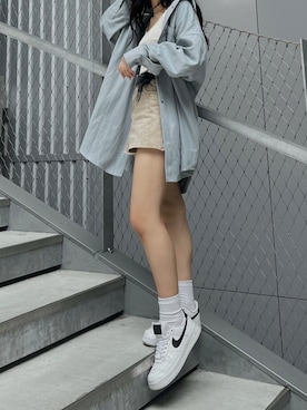 「NIKE(ナイキ)のアイテム(スニーカー)」を使った、越後 穂乃香さん(レディース・150cm)の夏コーディネート