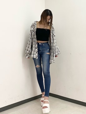 白桃はるなさんのコーディネート