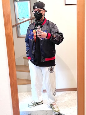 「NIKE(ナイキ)のアイテム(スタジャン)」を使った、jokerさん(メンズ・170cm)の秋コーディネート
