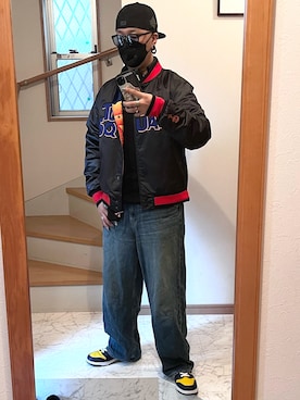 「NIKE(ナイキ)のアイテム(スタジャン)」を使った、jokerさん(メンズ・170cm)の秋コーディネート
