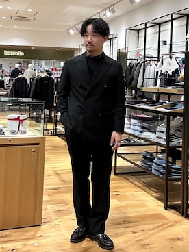 「URBAN RESEARCH DOORS(アーバンリサーチドアーズ)のアイテム(スーツパンツ)」を使った、nomotoさん(メンズ・173cm)の冬コーディネート