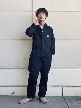 「schott(ショット)のアイテム(つなぎ/オールインワン)」を使った、Renさん(メンズ・176cm)の夏コーディネート