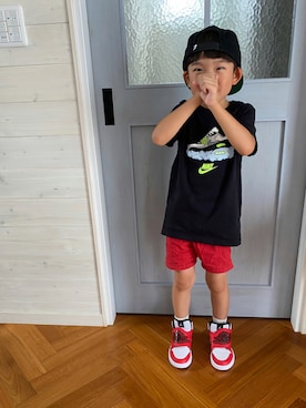 「NIKE(ナイキ)のアイテム(トップス)」を使った、komaさん(キッズ・110cm)の夏コーディネート